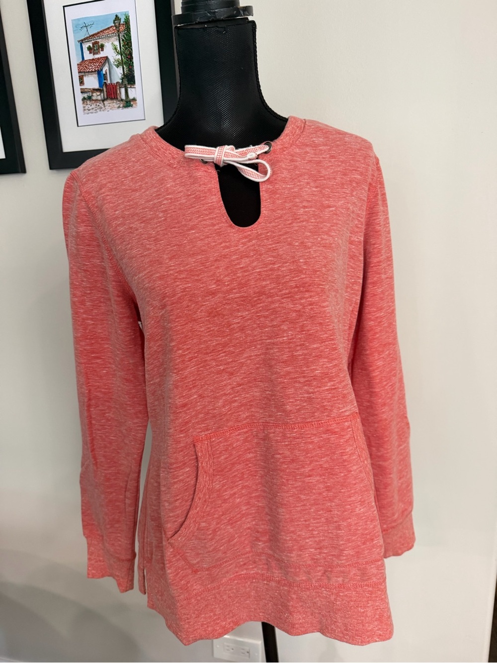 Green Tea Women’s Coral Tie-Neck Pullover Sweatshirt K